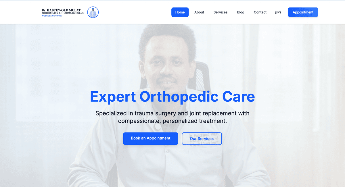 Orthopedic Surgeon Website